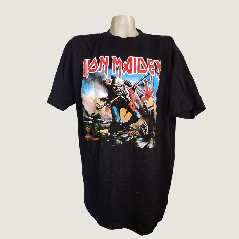Iron Maiden The Trooper Graphic T-Shirt Black Tee Styled Heavyweight Mens XL